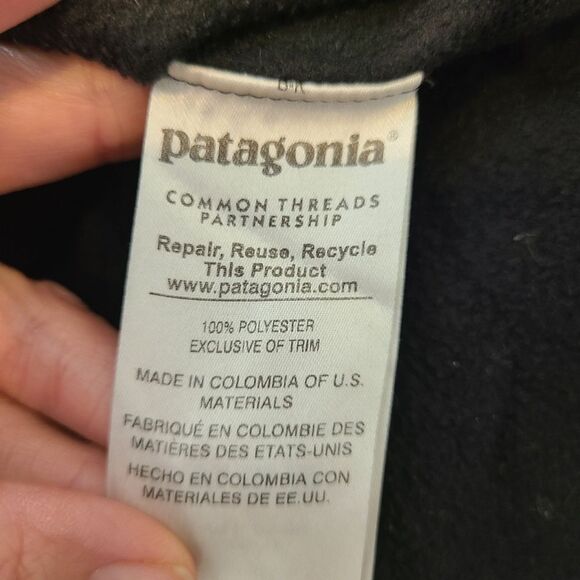 Patagonia 1/4 Zip Fleece Pullover Quarter Zip Black Size M - Picture 5 of 7